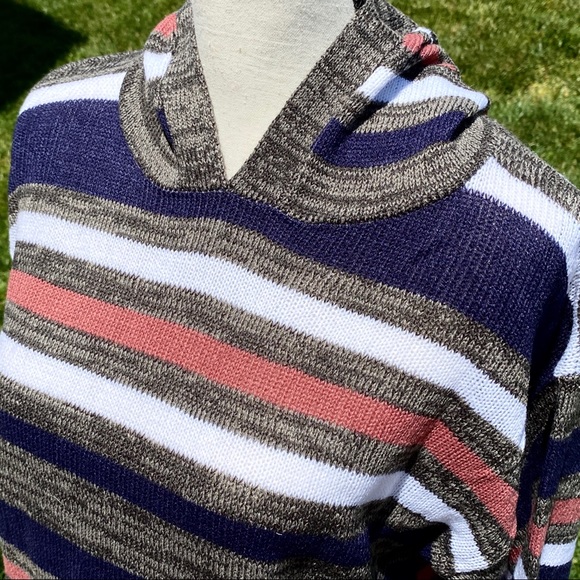 Evelyn Taylor Sweater L Stripe Hooded - Picture 3 of 8
